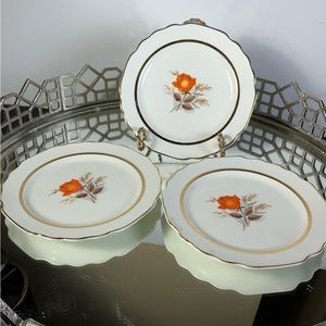 Bread and Butter Plate Triumph American Limoges 22K Vermillion 6 1/2”